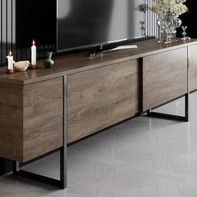 Έπιπλο τηλεόρασης Luxe καρυδί 180x30x50εκ