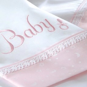 Κουβέρτα Βρεφική Πικέ Baby Pink Ρυθμός Cradle 120x150cm 100% Cotton