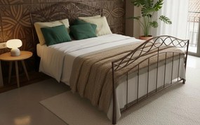 Κρεβάτι Dalida-90x190-Καφέ Σφυρίλατο-Με ποδαρικό