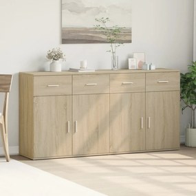 vidaXL Βοηθητικά Ντουλάπια 2 Τεμ. Sonoma Δρυς 79x38x80εκ. Επεξ. Ξύλο