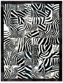 Δερμάτινο Χειροποίητο Χαλί Skin 20 Zebra (Printed)