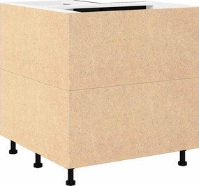 vidaXL Κρεμαστό ντουλάπι με ράφι Μαύρη Οξυά 75,5 x 75,5 x 80,5 εκ