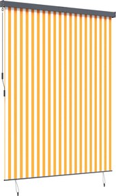vidaXL Ρόλερ (στόρι) Λευκό και Πορτοκαλί 220 x 250 cm