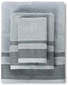 Πετσέτες Alvor (Σετ 3Τμχ) 02.521.10 Blue-Grey Cryspo Trio Towels Set 70x140cm 100% Βαμβάκι