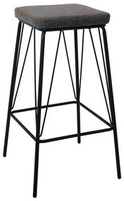 Σκαμπό Μπαρ Panton Vintage Grey ΕΜ779,1 43x43x76cm Σετ 2τμχ Μέταλλο,Τεχνόδερμα