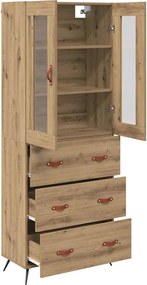 vidaXL Υψηλός Ντουλάπι με Ράφι 2 pcs Artisan Oak Επεξεργασμένο ξύλο