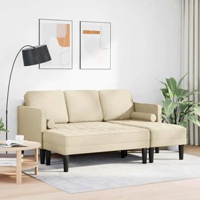 vidaXL Σετ Καναπέ 2 pcs Κρεμ 173 x 131 x 67 εκ ύφασμα