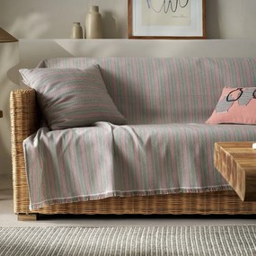 Ριχτάρι Πολυθρόνας (180x180) Gofis Home Nymeria Pink Stripe 574/17