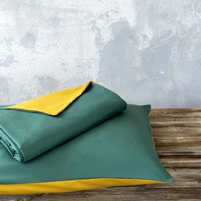 Παπλωματοθήκη Μονή (Σετ 160x240) 2 Όψεων Nima Bed Linen Abalone AW2022 Ώχρα,Πράσινο