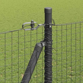 vidaXL 10 x 1,5 m PVC-Επικαλυμμένο Ατσάλι Γκρι Δίχτυ