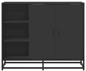 vidaXL Συρταριέρα Μαύρη 92x35x76 εκ. από Επεξεργασμένο Ξύλο