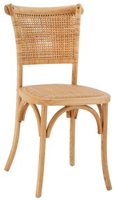 Καρέκλα LIBERTY Ξύλινη με Πλέξη Rattan σε Φυσικό 49x54x89εκ. 49x54x89 εκ.