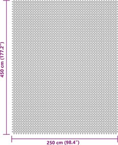 vidaXL Χαλί Σκηνής Κρεμ 4,5x2,5 μ.