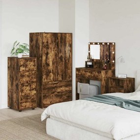 vidaXL Ντουλάπι αποθήκευσης Καπνιστό Δρύς 40 x 48 x 105 εκ