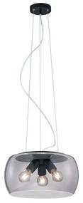 Φωτιστικό Οροφής Valente 300600342 Ø40x150cm Anthracite Trio Lighting Metal, Glass