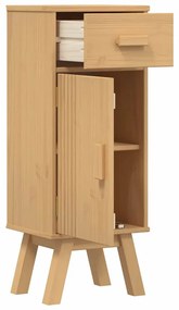 vidaXL Ντουλάπι Μπάνιου με ράφι Καφέ 35 x 30 x 90 cm Μασίφ ξύλο πεύκου