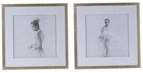 Artekko Ballet Κάδρα με Μπαλαρίνες και Χρυσή Κορνίζα (50x3x50)cm Artekko 44877