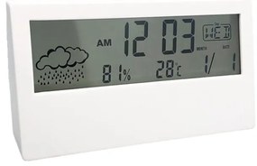 Ψηφιακό ρολόι με Θερμόμετρο - YQ618F - 678917 - White-678917_Clock_w