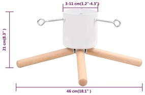 vidaXL Βάση Χριστουγεννιάτικου Δέντρου 46 x 46 x 21 εκ.