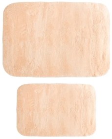 Πατάκι μπάνιου PWC-0055 Pakoworld σετ 2τμχ microfiber ροζ 90x60εκ-188-000030-Ροζ 188-000030