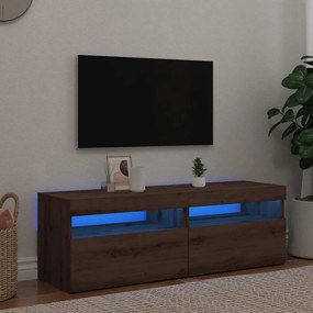 vidaXL σετ ντουλαπιών τηλεόρασης 2 τεμαχίων με φώτα LED Artisan Oak