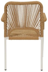 Καρέκλα - Πολυθρόνα αλουμινίου Norture στοιβαζόμενη λευκός σκελετός-φυσικό rattan 57x61x85 εκ. 57x61x85 εκ.