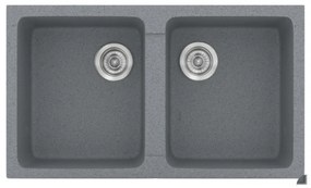 Sanitec Classic 334 Metallic Silver Ένθετος Νεροχύτης