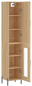 vidaXL Μπουφές Sonoma δρυς 34,5 x 34 x 180 εκ. από Επεξεργασμένο Ξύλο