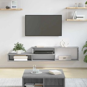vidaXL ΡάφιΤηλεόρασηςΤοίχου 150x25x28,5εκ Επεξεργασμένο ξύλο