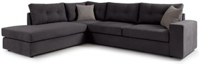 Γωνιακός καναπές Hanson-Anthraki-Αριστερή