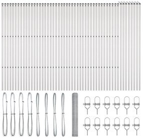 vidaXL Hexagon Fence 1.4x100 μ Γαλβανισμένος χάλυβας