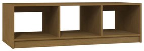 vidaXL Τραπεζάκι Σαλονιού Καφέ Μελί 110x50x34 εκ από Μασίφ Ξύλο Πεύκου