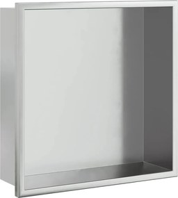 vidaXL Εσοχή Ντους Βουρστ. Ασήμι 32x32x9 εκ. Αν. Ατσάλι