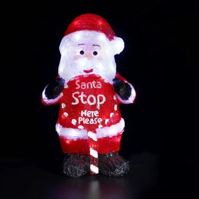 ACRYLIC STANDING SANTA 60 LED ΛΕΥΚΑ IP44 24,5*18*40,5cm  30cm ΚΑΛ. ACA X0860228