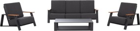 ΣΕΤ ΣΑΛΟΝΙ 4ΤΜΧ LAITH HM6551.01 ΑΛΟΥΜΙΝΙΟ &amp; ΜΑΞΙΛΑΡΙΑ ΓΚΡΙ