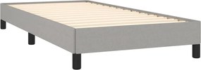 vidaXL Κρεβάτι Boxspring με Στρώμα &amp; LED Αν.Γκρι 80x200 εκ. Υφασμάτινο