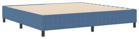 vidaXL Κρεβάτι Box Spring Μπλε 200x200 εκ Από Βελούδινο Ύφασμα