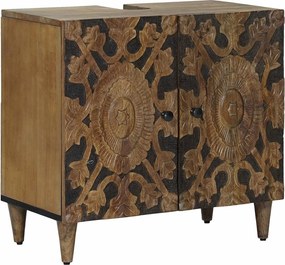 vidaXL Σετ Επίπλων Μπάνιου 4 τμχ. Καφέ 62 x 33 x 58 εκ.