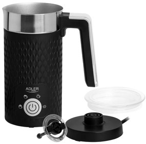 Αφροποιητής γάλακτος Adler AD 4494B, 500W, 300 ml, Αντικολλητική επίστρωση, Μαύρο