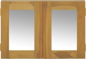 vidaXL Ντουλάπι Καθρέφτη 60 x 10 x 40 εκ. από Μασίφ Ξύλο Teak