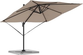 vidaXL Ρώμη Ομπρέλα Taupe 286 x 284 x 265 εκ Αλουμίνιο και Πολυεστέρας