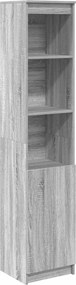 vidaXL Ντουλάπι Γκρι Sonoma 37,5x35x180 εκ. Επεξεργασμένο Ξύλο