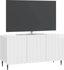 vidaXL Ντουλάπι TV 99 x 34,5 x 52 cm Γυαλιστερό Λευκό
