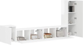 vidaXL Σετ επίπλου τηλεόρασης 3 pcs Υψηλής γυαλάδας λευκό
