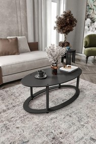 Τραπεζάκι Σαλονιού Μαύρο EGUZI 60x38x40