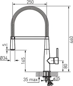 Ferro Sonata BNA4 - Μπαταρία Κουζίνας με Ντους