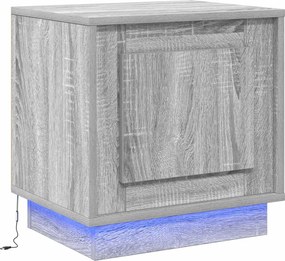 vidaXL Κομοδίνο Γκρι 44 x 34,5 x 45 εκ Επεξεργασμένο Ξύλο