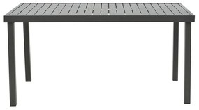 Τραπέζι Kliton pakoworld αλουμινίου ανθρακί 150x80x74εκ (1 τεμάχια)