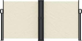 vidaXL Σκίαστρο Πλαϊνό Συρόμενο Κρεμ 120 x 1200 εκ.