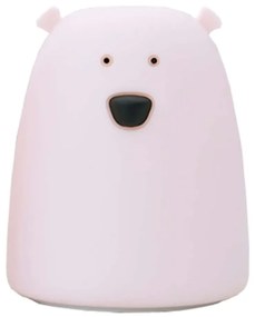 Φωτάκι Νυκτός Μικρή Αρκούδα 52-0005 Φ9cm 10cm Pink Rabbit &amp; Friends Silicone